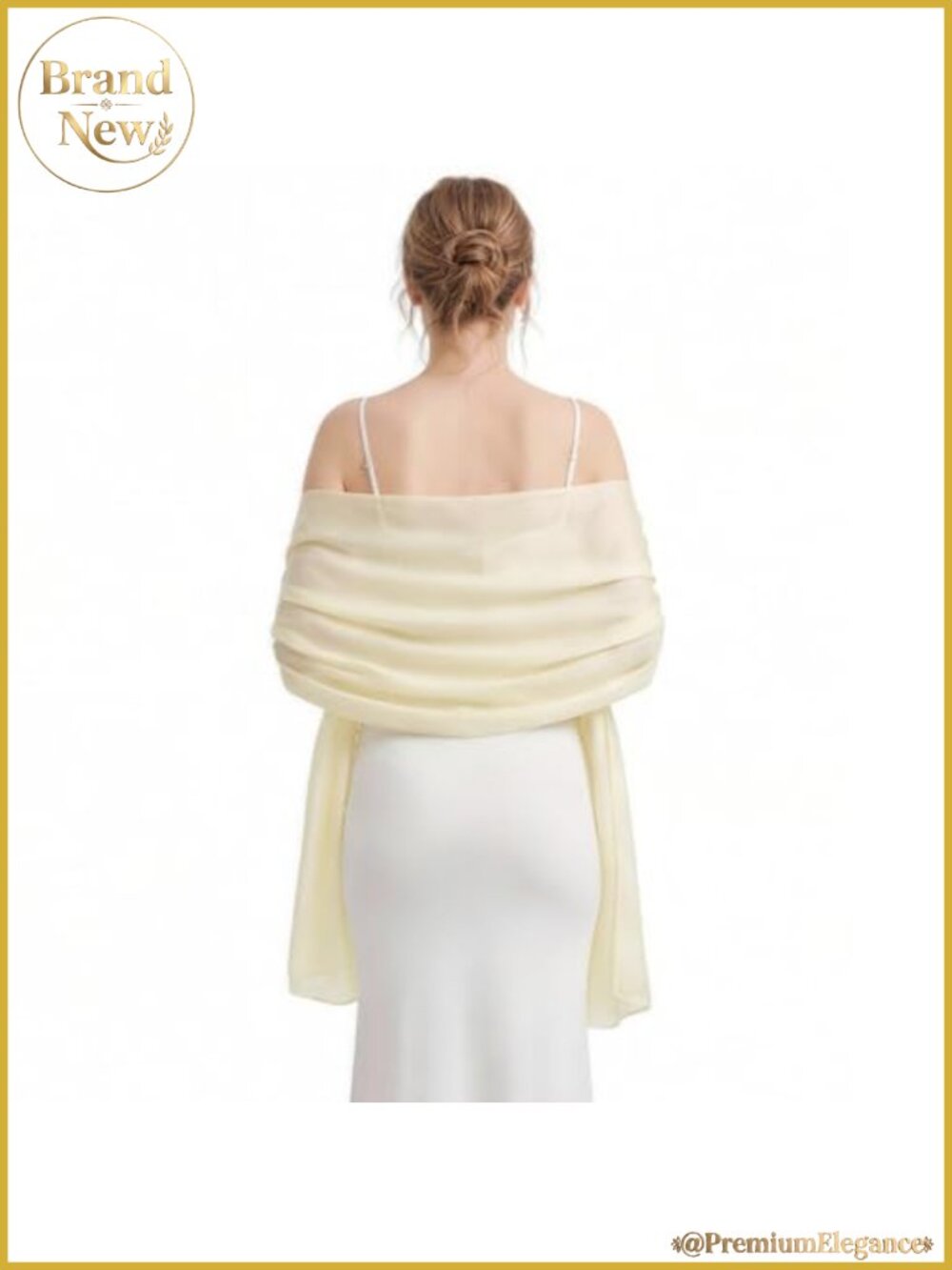 Women's Chiffon Shawl Wrap Sheer Scarf for Evening Dresses Wedding Bridal Formal